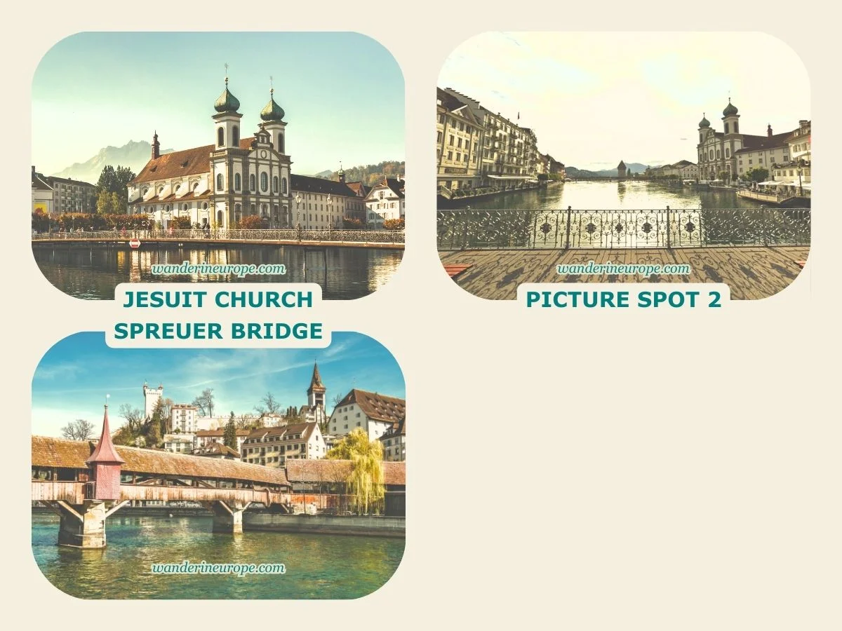 Old Town Lucerne Map (with Info of Attractions & Landmarks) 8 More tourist spots in Reuss River Area in Lucerne, Switzerland