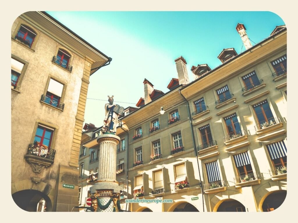 One Day In Bern Itinerary (Visit Landmarks & Scenic Spots) 54 Mosesbrunnen in Munsterplatz in Bern, Cathedral