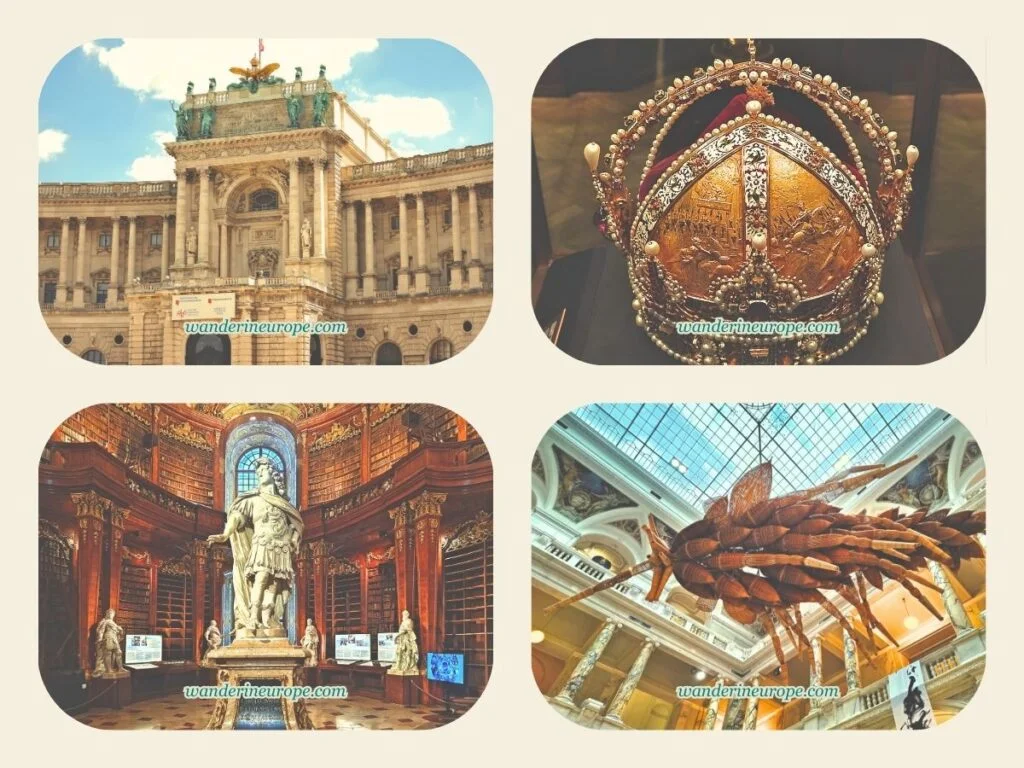 The Beautiful Sights and Experiences in Hofburg, Vienna 5 Neue Burg, Imperial Treasury, Austrian National Library, Weltmuseum Wien — Beautiful things to discover inside Hofburg, Vienna, Austria