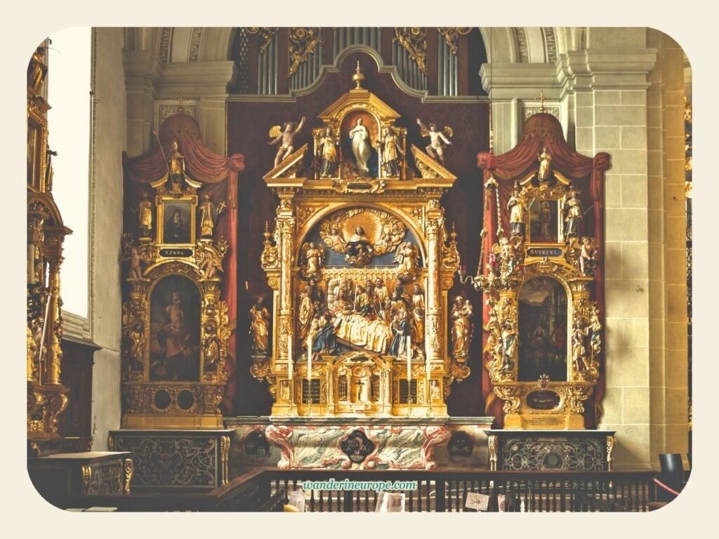 Visiting Hofkirche Lucerne (Why Go, Expectations, & Tips) 15 One of the altars in the Church of Saint Leodegar in Lucerne, Switzerland