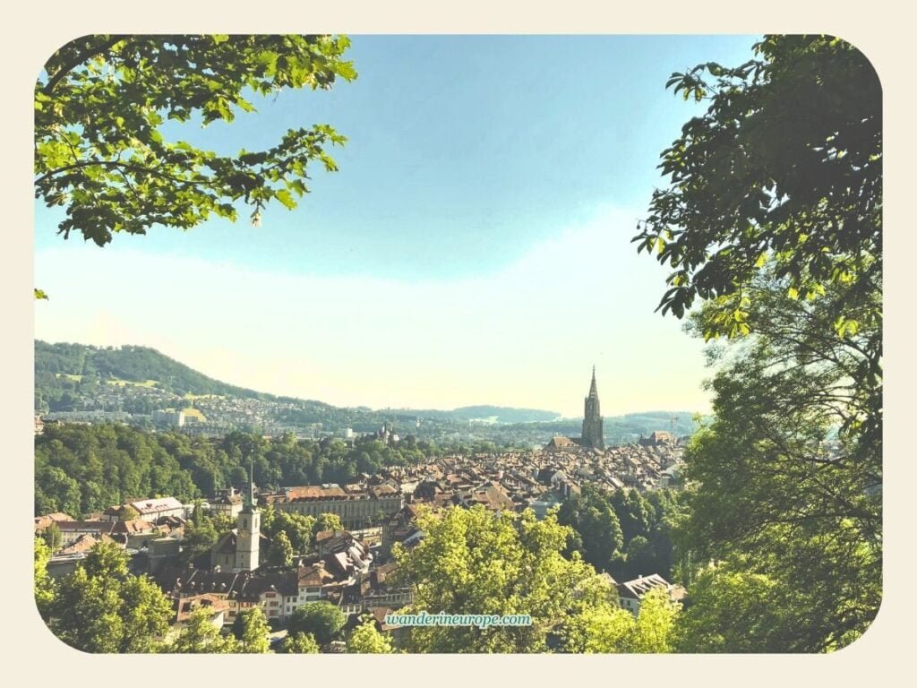 One Day In Bern Itinerary (Visit Landmarks & Scenic Spots) 63 Panoramic views of the old city from Rose Garden in Bern, Switzerland