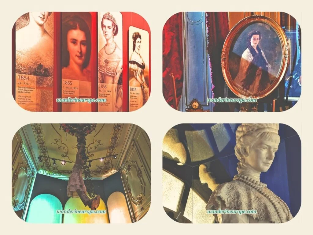 The Beautiful Sights and Experiences in Hofburg, Vienna 12 Portraits and statues of Empress Elisabeth inside Sisi Museum, Hofburg, Vienna, Austria