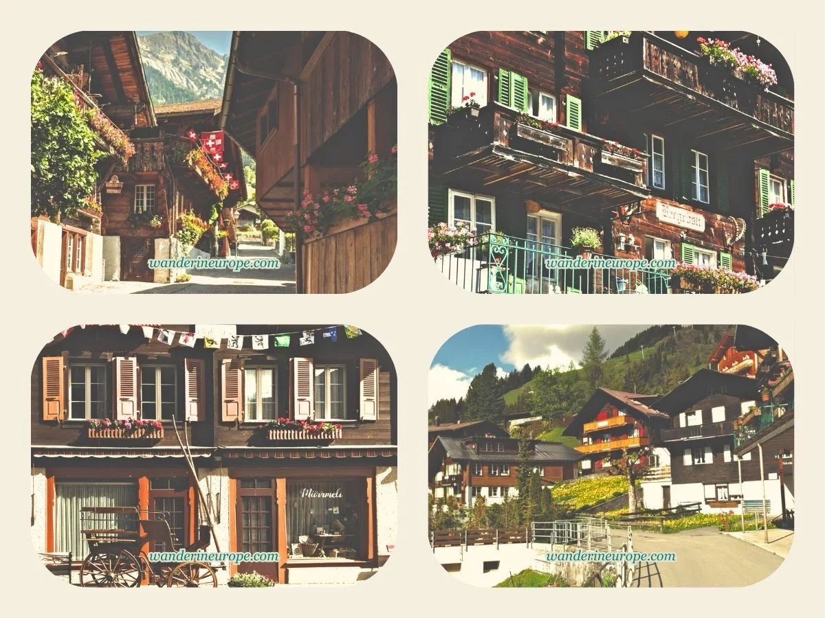 Quaint chalets in Murren, Switzerland