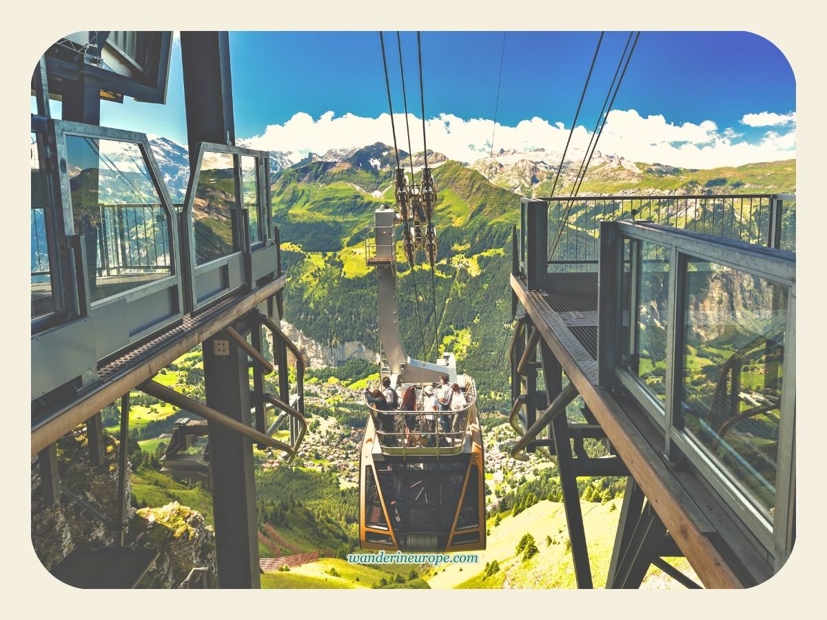 Interlaken 47 Royal Experience in the cable car to Mannlichen from Wengen, Jungfrau Region, Switzerland