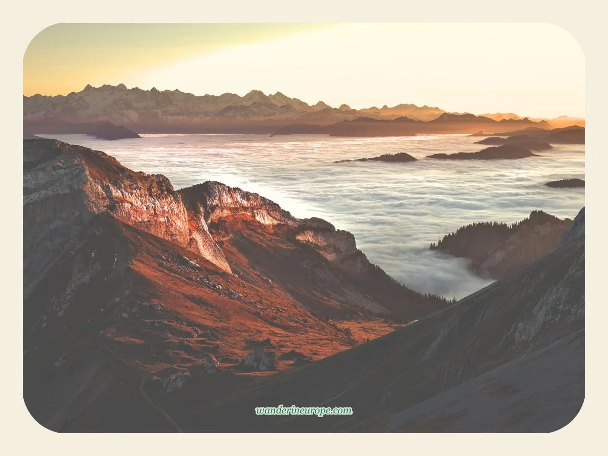Mount Pilatus Day Trip from Lucerne (5 Reasons to Go + Tips) 11 Sea of clouds seen from the summit of Mount Pilatus, Lucerne, Switzerland