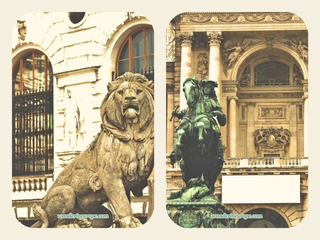 The Beautiful Sights and Experiences in Hofburg, Vienna 48 Symbolic monuments Ava sculptures of Hofburg, Vienna, Austria