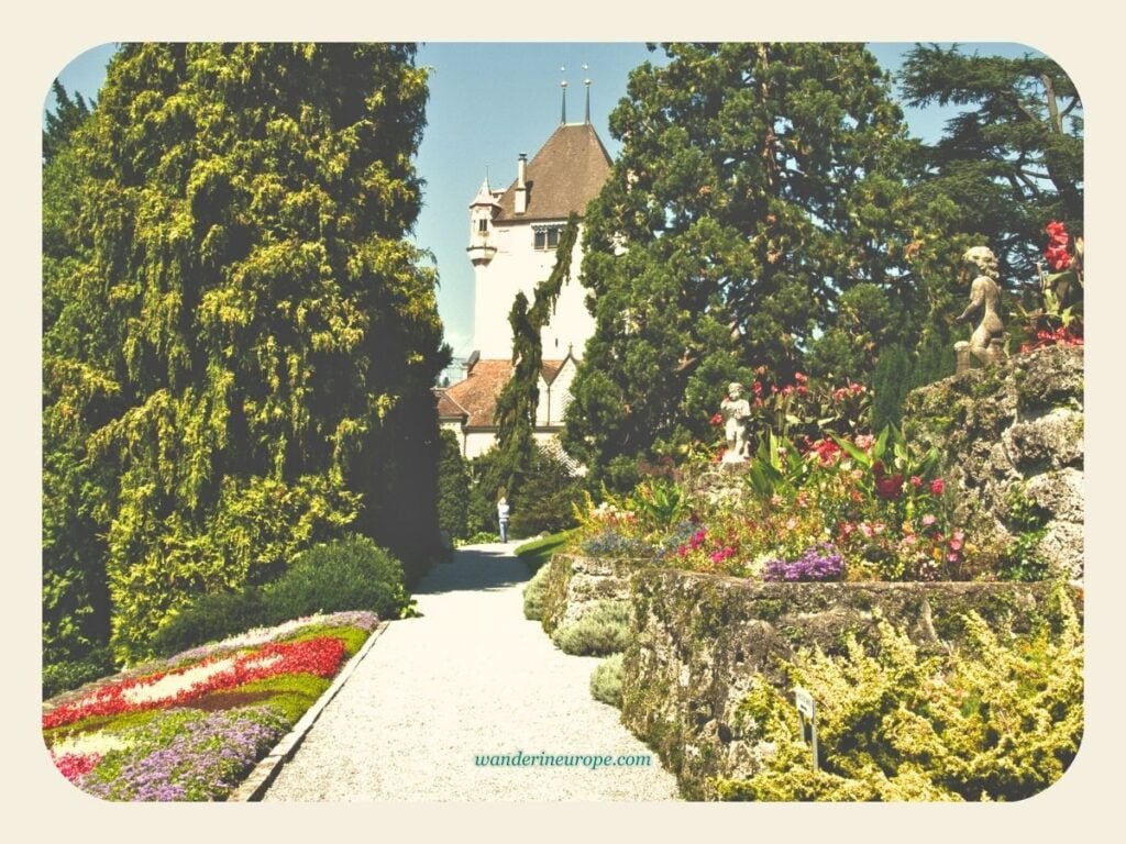 10 Attractions in Lake Thun That Make the Lake Worth a Visit 25 Tall trees and the colorful plants inside Oberhofen Castle’s Park in Thun, Switzerland
