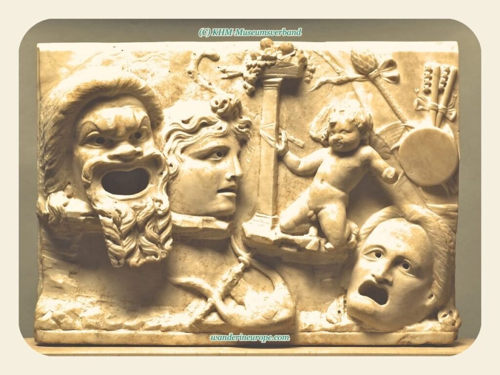 The Double-Sided Mask Relief, a must-see exhibit inside Kunsthistorisches Museum, Vienna, Austria