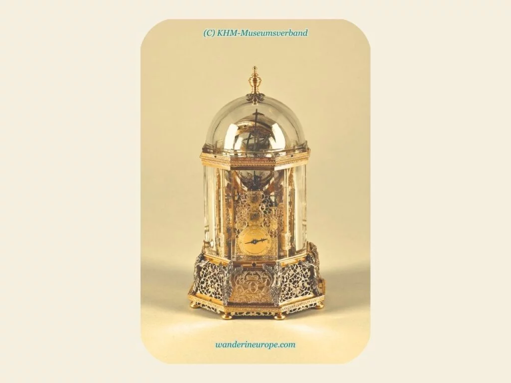 The So-Called Viennese Crystal Clock, a must-see exhibit inside Kunsthistorisches Museum, Vienna, Austria