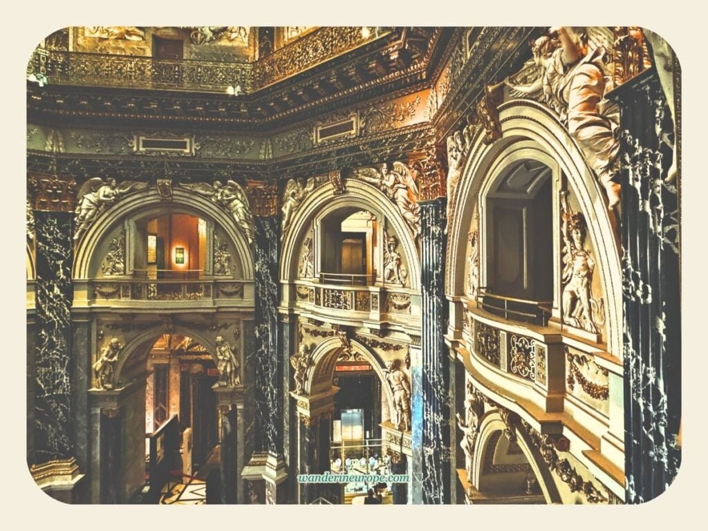 Inside Kunsthistorisches Museum Vienna (10 Epic Artworks) 58 The architecture of the gallery above the entrance hall will hold your breath for 10 seconds, Kunsthistorisches Museum, Vienna, Austria