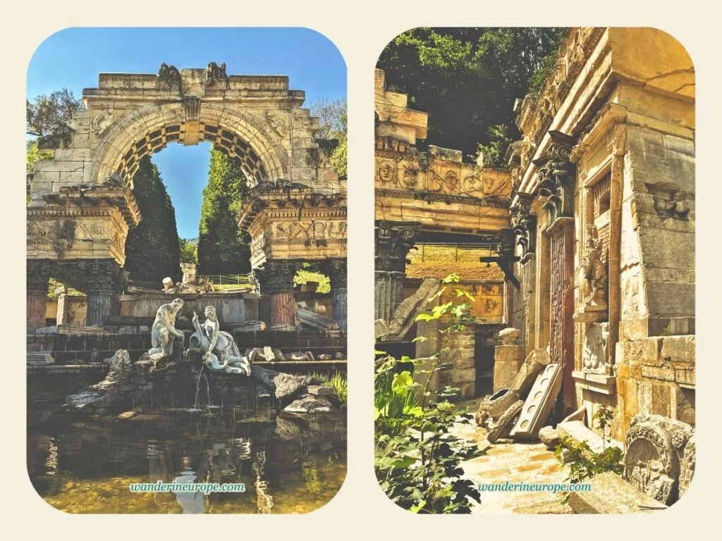 The dramatic appearance of the Roman Ruins, seventh photo spot in Schönbrunn Palace, Vienna, Austria