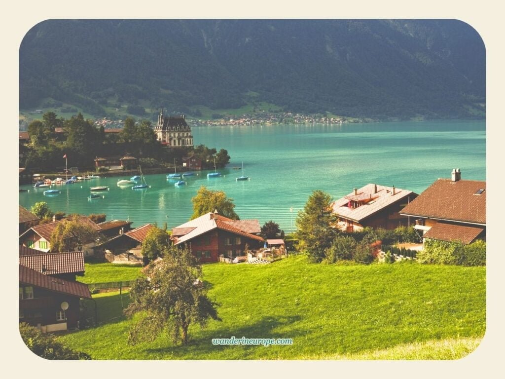 7 Things to Do in Lake Brienz with Tips and Visiting Info 6 The lush and turquoise Lake Brienz scenery from Iseltwald, Jungfrau Region, Switzerland