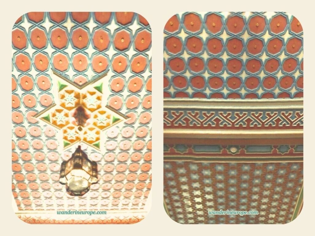 A Guide in Visiting Oberhofen Castle (Expectations + Tips) 20 The mesmerizing ceiling of the Oriental Smoking Room of Oberhofen Castle in Thun, Switzerland