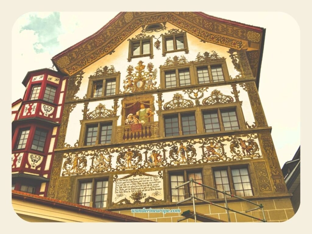 10 Beautiful Things That Makes Lucerne so Lovely & Charming 22 The most beautiful house in old town located in Sternenplatz, Lucerne, Switzerland