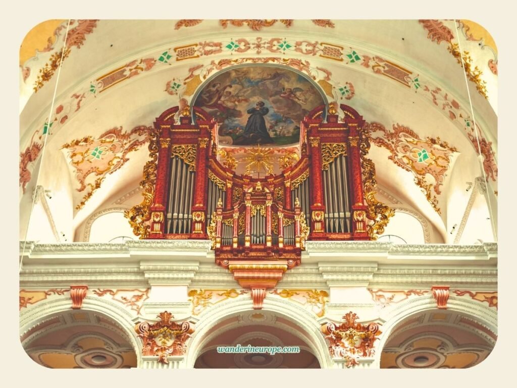 See Lucerne's Jesuit Church Interiors (+ Photography Tips) 7 The organ of the Jesuit Church in Lucerne, Switzerland