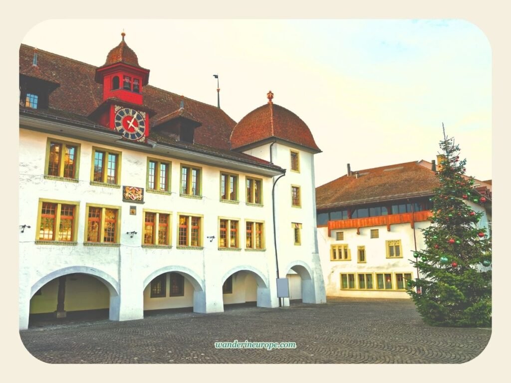 Thun Old Town DIY Walking Tour (with a Map, Route, and Tips) 31 Thun City Hall in Rathausplatz in Thun, Switzerland