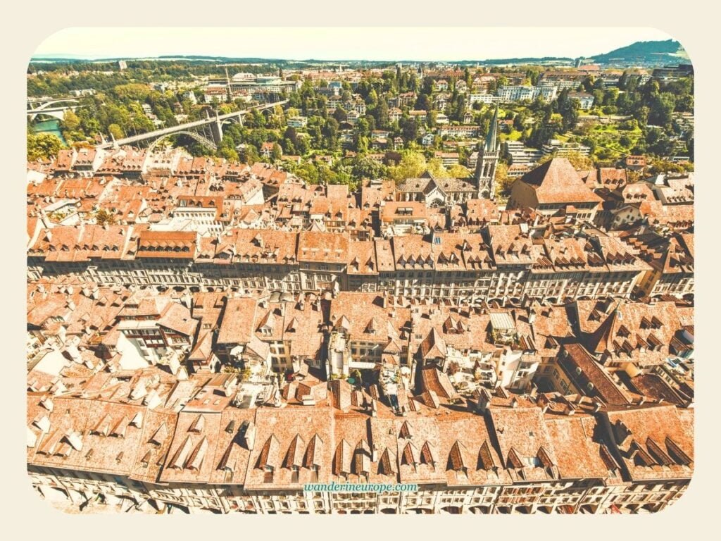 One Day In Bern Itinerary (Visit Landmarks & Scenic Spots) 52 View (north) of the old city from the cathedral in Bern, Cathedral
