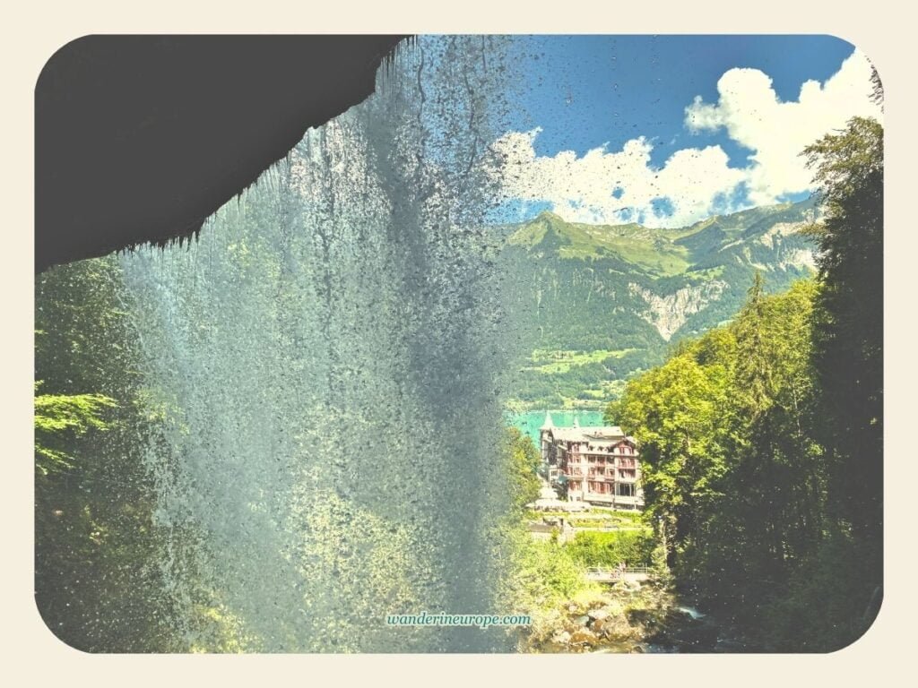7 Things to Do in Lake Brienz with Tips and Visiting Info 15 View of Grand Giessbach Hotel from the hiking trail in Giessbach Waterfall, Jungfrau Region, Switzerland