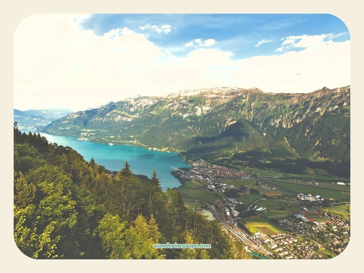 View of Lake Brienz from Harder Kulm, Jungfrau Region, Switzerland
