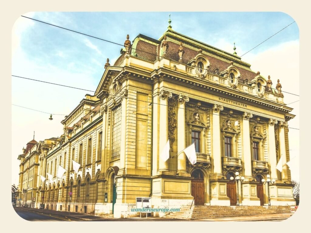 How Long To Spend In Bern: Half Day, 1 Day or 2 Days 11 View of Stadttheater from Kornhausplatz in Bern, Switzerland