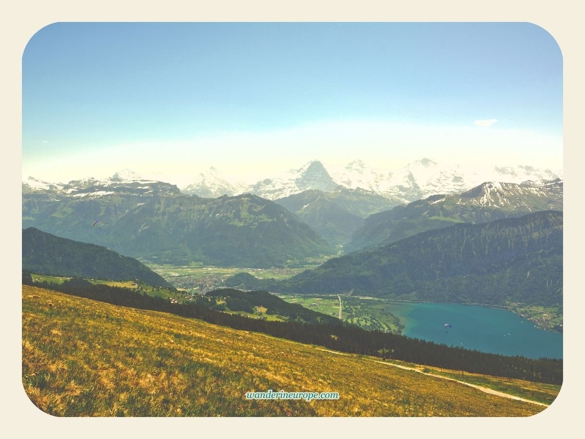 View of the Jungfrau Region from Niederhorn near Lake Thun, Switzerland