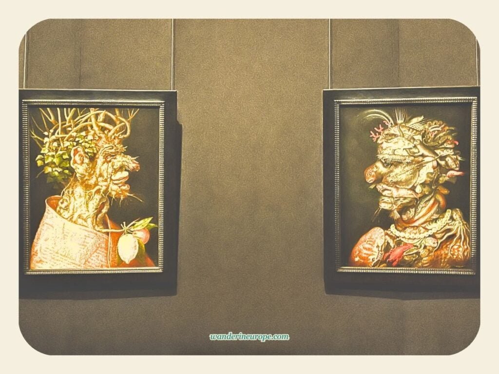 Inside Kunsthistorisches Museum Vienna (10 Epic Artworks) 69 Winter and Water painting by Summer Giuseppe Arcimboldo, Kunsthistorisches Museum, Vienna, Austria