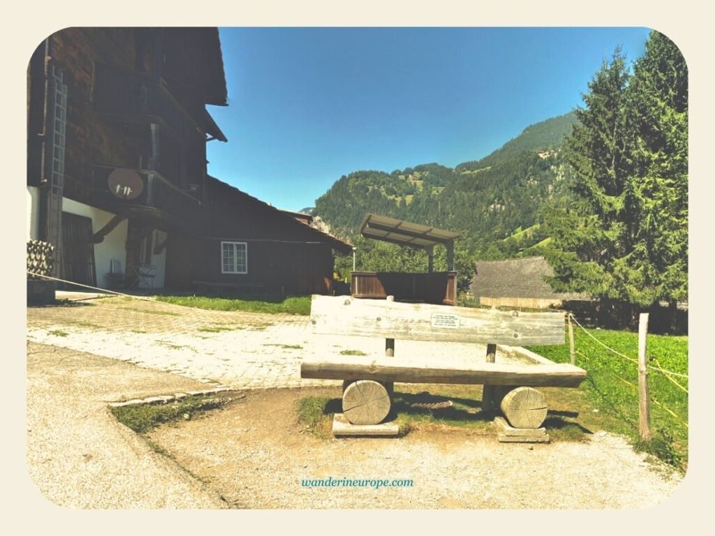 7 Lauterbrunnen Viewpoints & Photo Spots (With a Map) 10 Wooden chair beside Chalet Pironnet, Lauterbrunnen, Switzerland