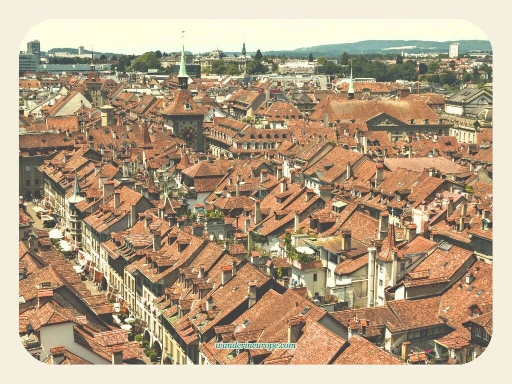 Visiting Bern Cathedral: Expectations, Tips, Things to See 17 Zytgloggle and the overlooking view from Bern Cathedral in Bern, Switzerland