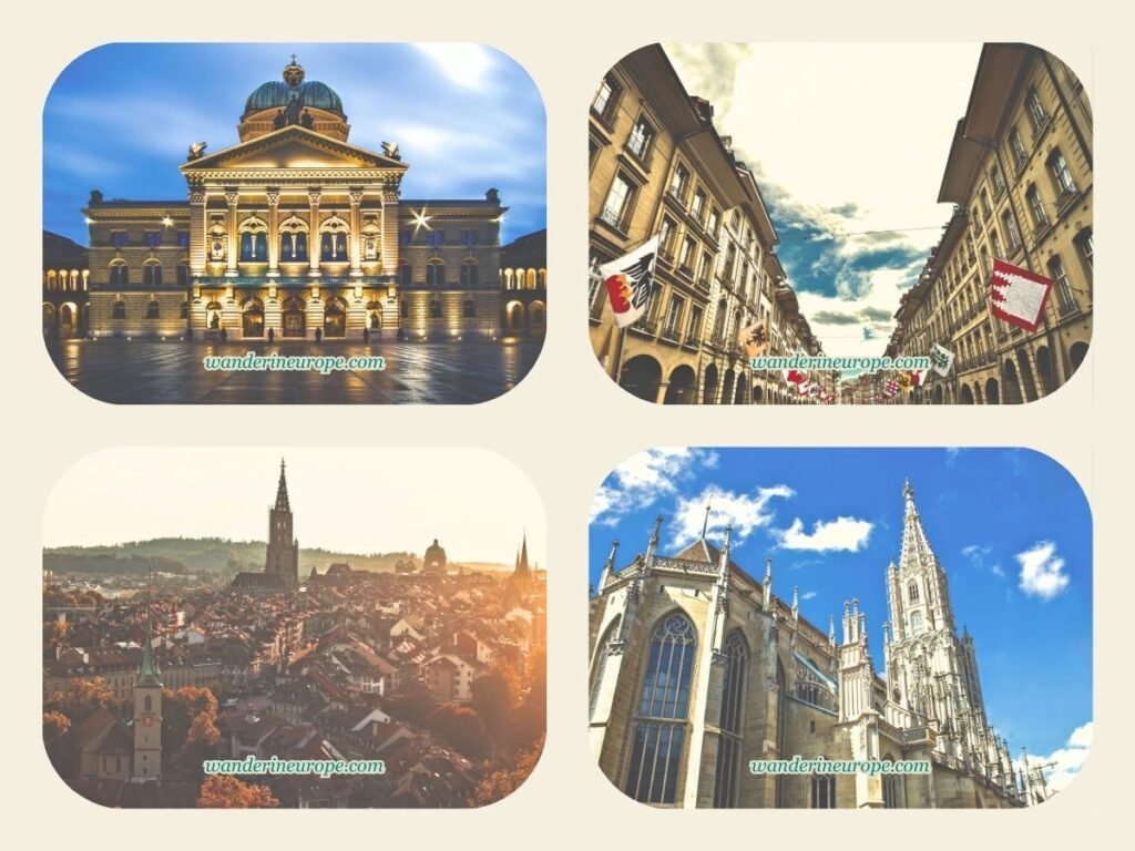 4 Days in Central Switzerland (Bern and Lucerne Itinerary) 7 landmarks, streets, fountains, and overlooking views of the Old City of Bern, Day 1 of Switzerland Itinerary