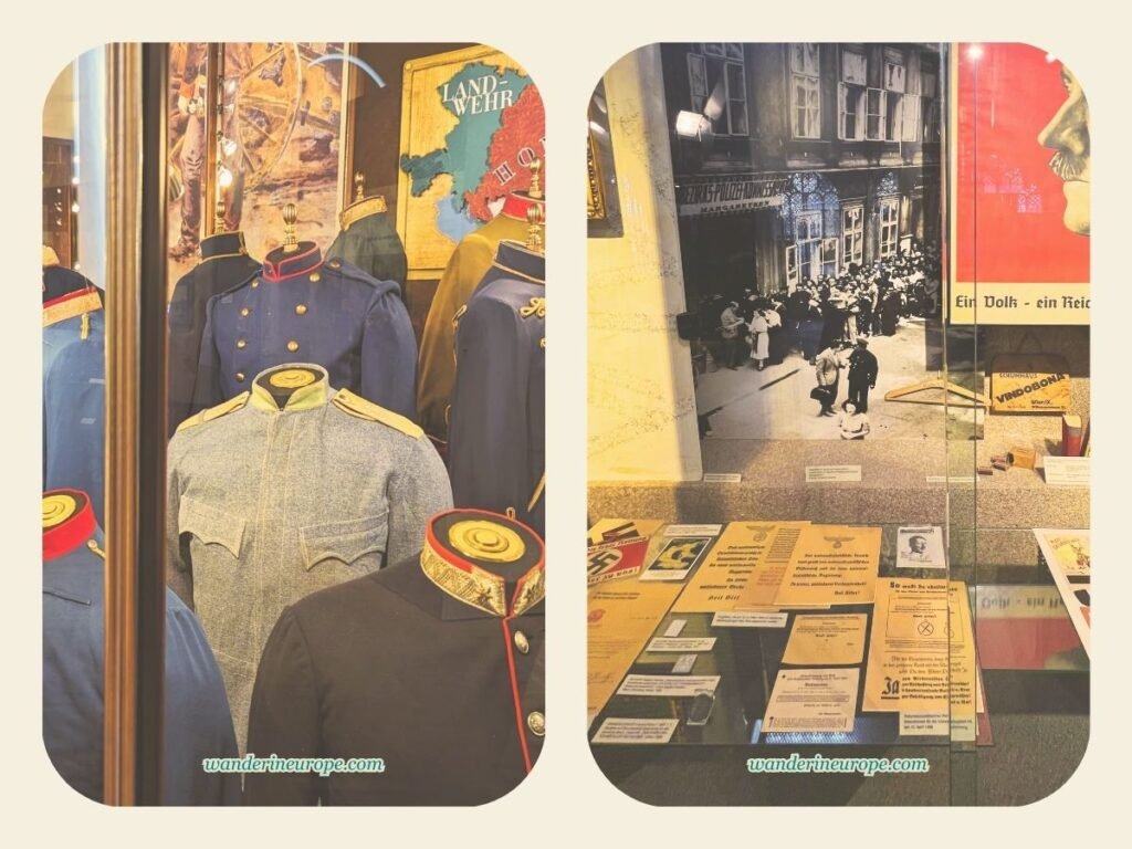 Museum of Military History Vienna Guide: Expectations & Tips 51 20th century uniforms and paper propaganda, Museum of Military History, Vienna, Austria