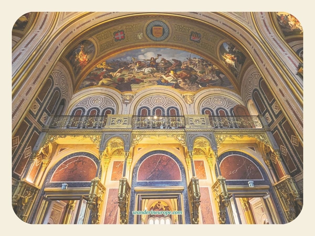 Vienna 38 A magnificent wall of the Hall of Fame inside the Museum of Military History, Vienna, Austria