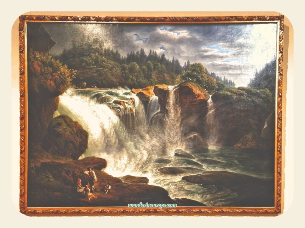 A Guide to Vienna’s Belvedere Palace and to Its Top Artworks 50 A painting of Traunfall, a waterfall in Austria, Belvedere Palace, Vienna, Austria
