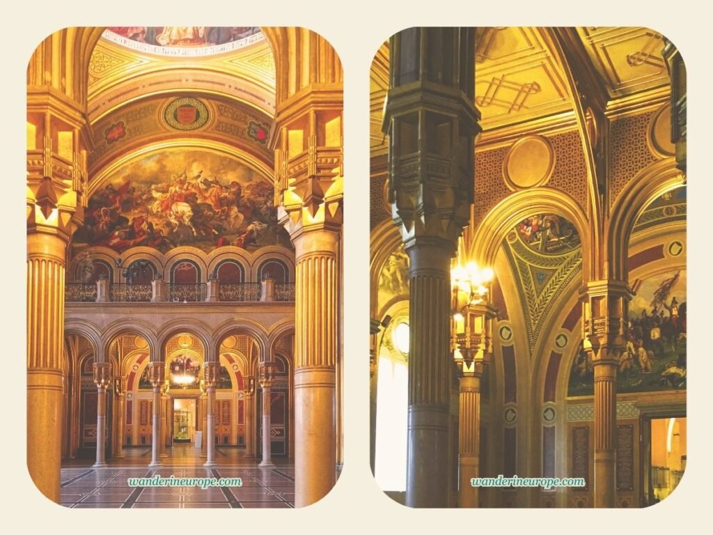 Museum of Military History Vienna Guide: Expectations & Tips 14 A peek to the Hall of Fame through the arcades, Museum of Military History, Vienna, Austria