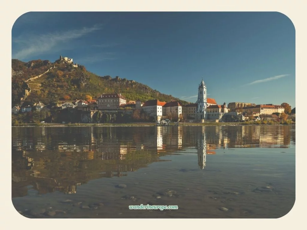 A Guide to Melk Abbey (a Beautiful Day Trip from Vienna) 17 Dürnstein, a beautiful village near Melk Abbey, another destination in Wachau Valley on a day trip from Vienna, Austria