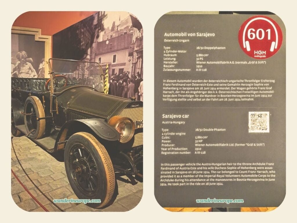 Museum of Military History Vienna Guide: Expectations & Tips 57 Saravejo Car, Museum of Military History, Vienna, Austria