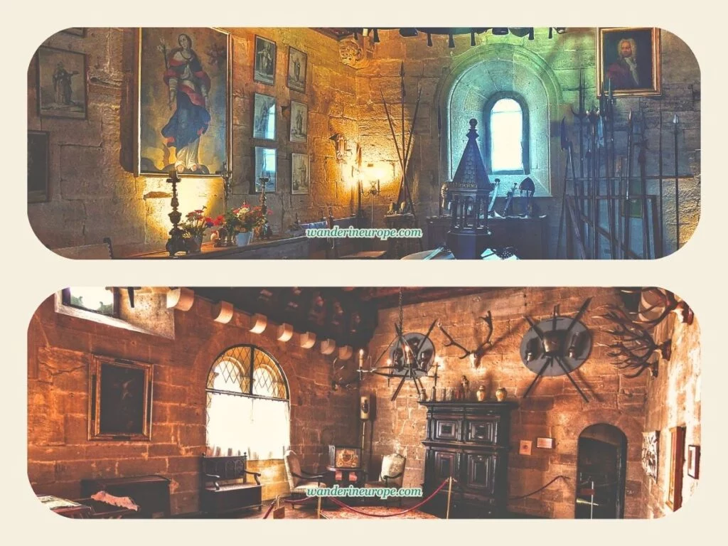 Scenes inside Liechtenstein Castle, Vienna, Austria