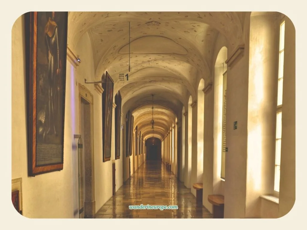 A Guide to Melk Abbey (a Beautiful Day Trip from Vienna) 19 The Imperial Corridor of Melk Abbey, a highlight in this day trip destination from Vienna, Austria