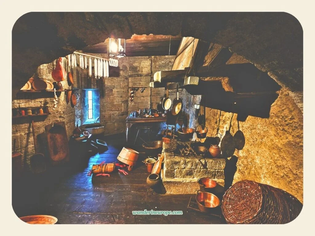 The Medieval kitchen of the Liechtenstein Castle, Vienna, Austria