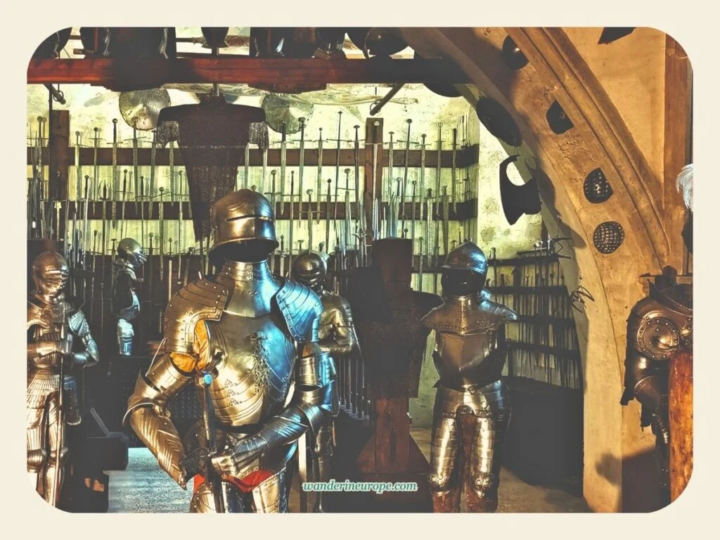 The armory of Kreuzenstein Castle, near Vienna, Austria