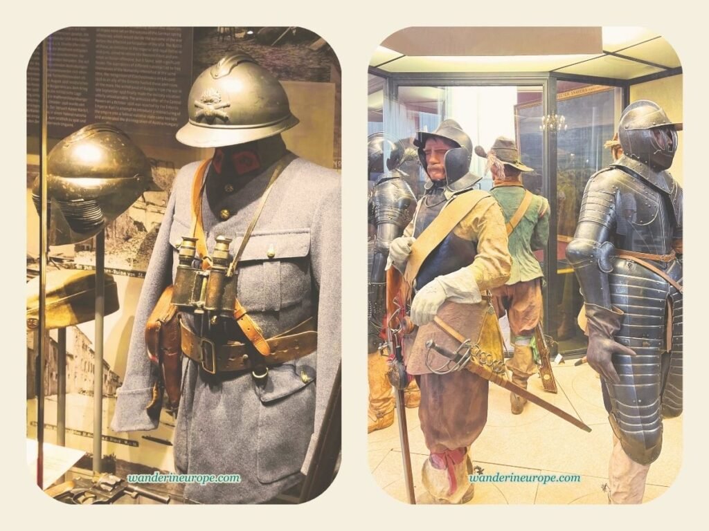 Museum of Military History Vienna Guide: Expectations & Tips 47 The medieval and modern military uniforms, Museum of Military History, Vienna, Austria