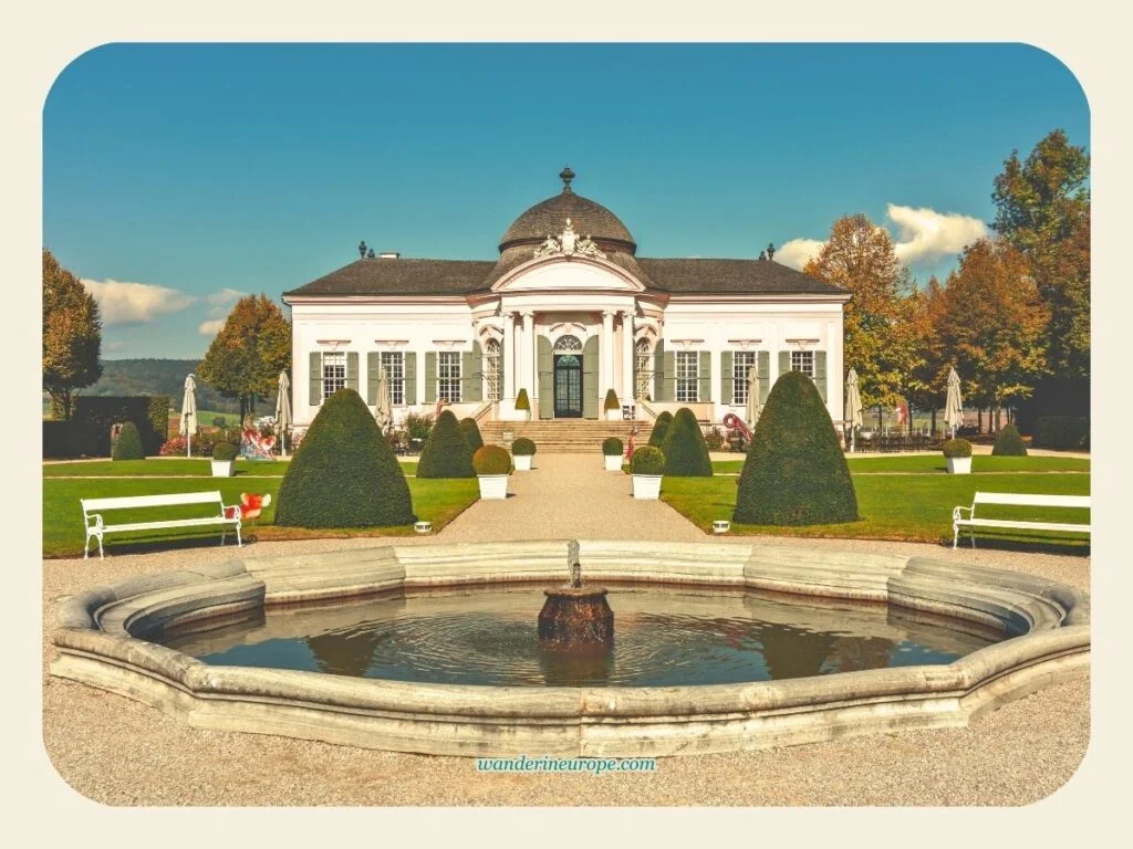 A Guide to Melk Abbey (a Beautiful Day Trip from Vienna) 36 The pavilion in the park of Melk Abbey, a beautiful highlight of this day trip destination from Vienna, Austria
