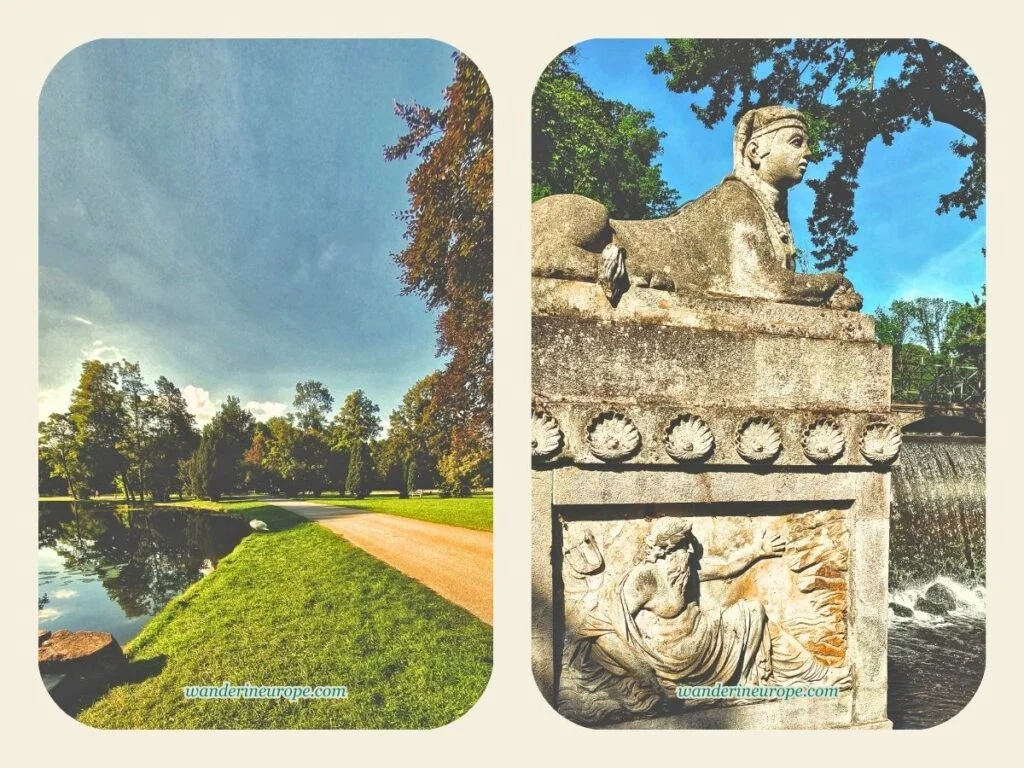 Visiting Laxenburg Castle Park (Easy Day Trip from Vienna) 5 The view from the pathways and Kaskadenbrücke, a little gem, in Laxenburg Castle Park, near Vienna, Austria