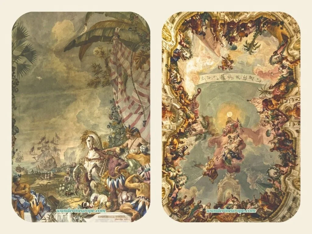 A Guide to Melk Abbey (a Beautiful Day Trip from Vienna) 37 The wall and ceiling frescoes of the pavilion in the park of Melk Abbey, Vienna, Austria