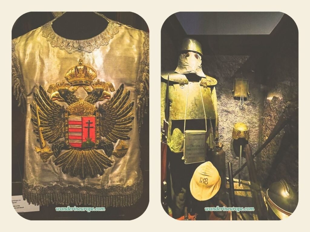 Museum of Military History Vienna Guide: Expectations & Tips 48 Trumpeter's uniform and WWI armor, Museum of Military History, Vienna, Austria