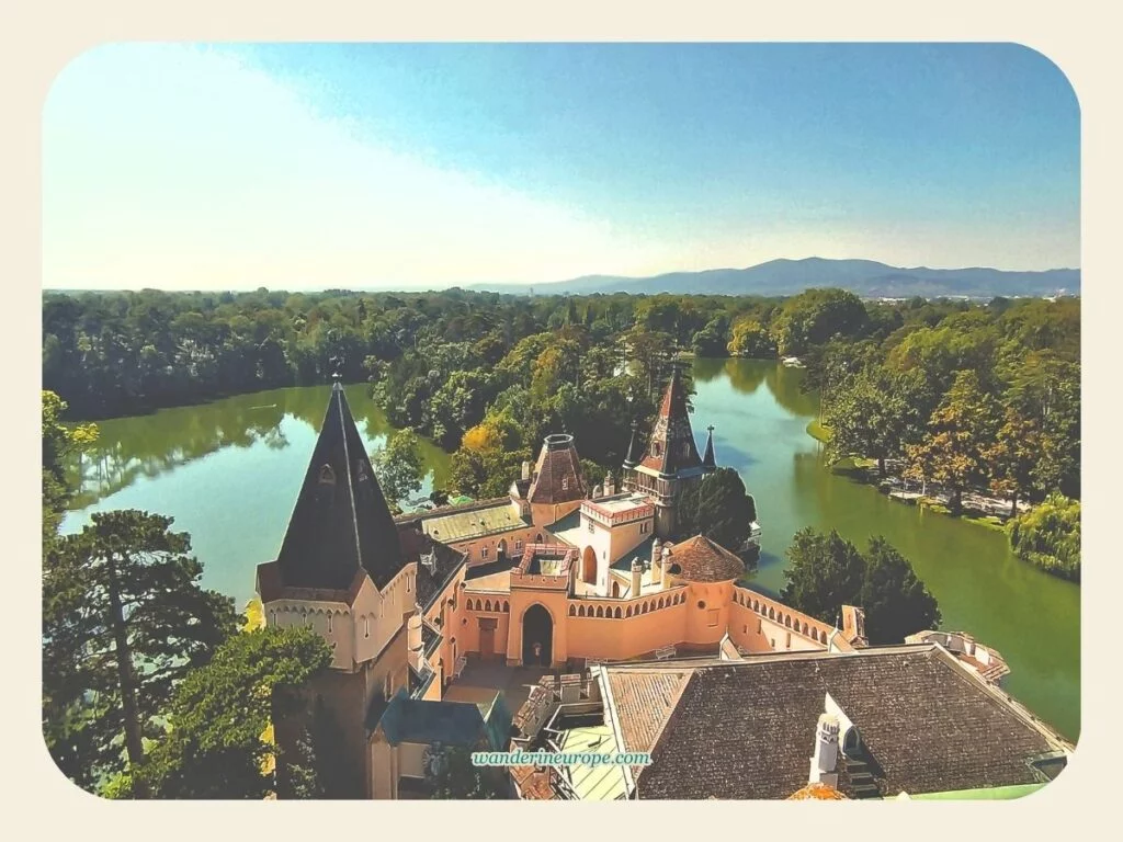 Visiting Laxenburg Castle Park (Easy Day Trip from Vienna) 16 View from the top of Franzensburg, Laxenburg Castle Park, near Vienna, Austria