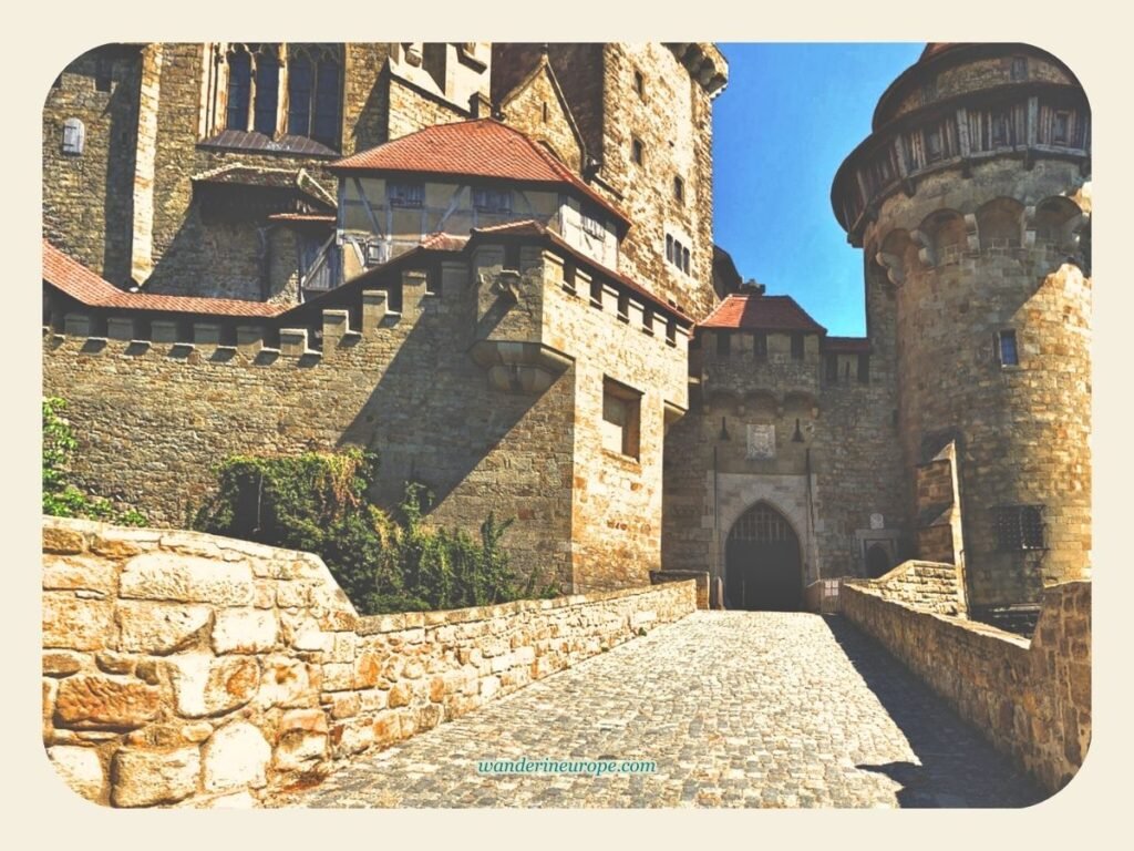 Kreuzenstein Castle: A Hidden Gem Day Trip From Vienna 3 View while walking in the moat bridge of Kreuzenstein Castle, near Vienna, Austria