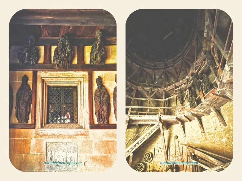 Wood carvings and architecture of Kreuzenstein Castle, near Vienna, Austria