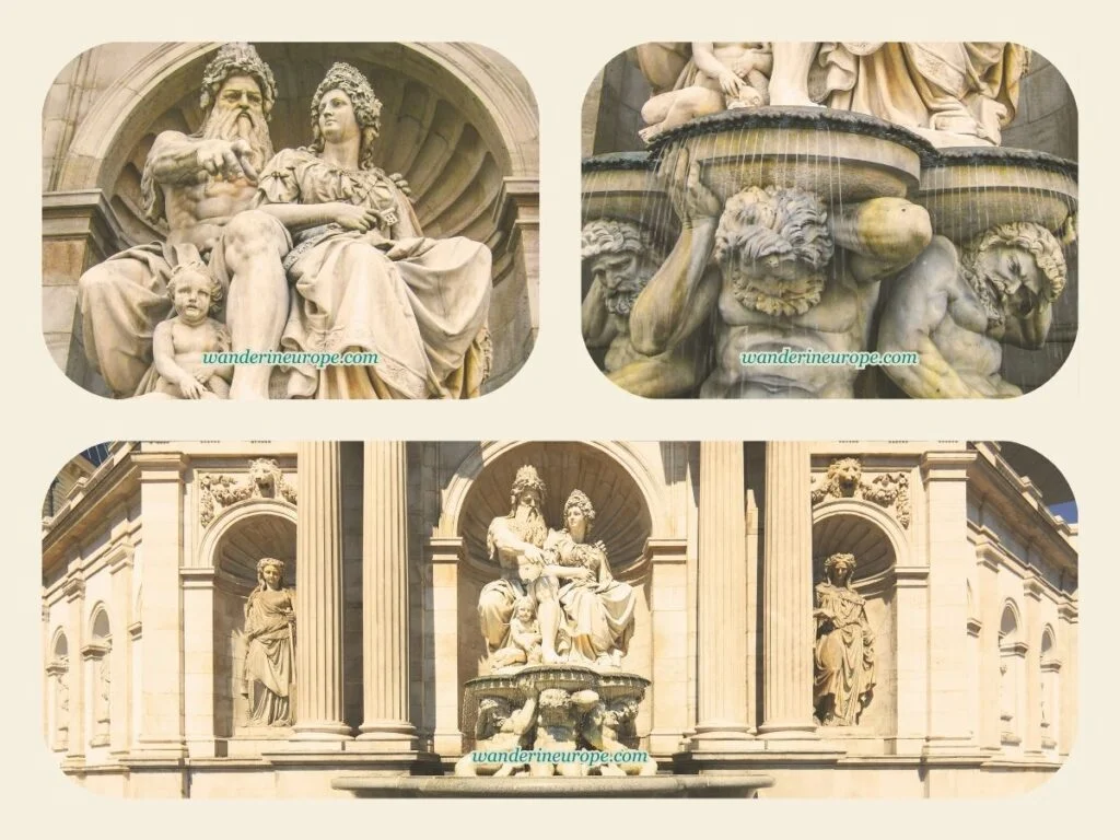 Albrechtsbrunnen, one of the most beautiful fountains in Vienna, Austria