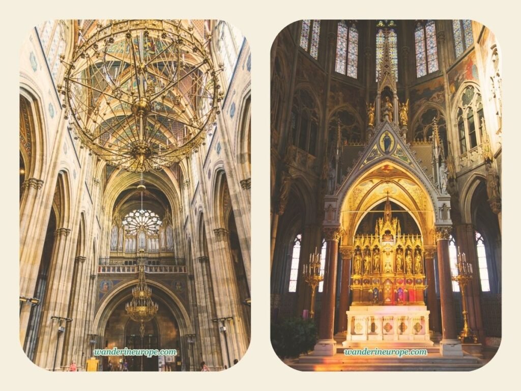 Self-Guided Vienna Ringstrasse Walking Tour with Map & Route 80 Interiors of Votivkirche, a must-see place during a walking tour of Ringstrasse, Vienna, Austria