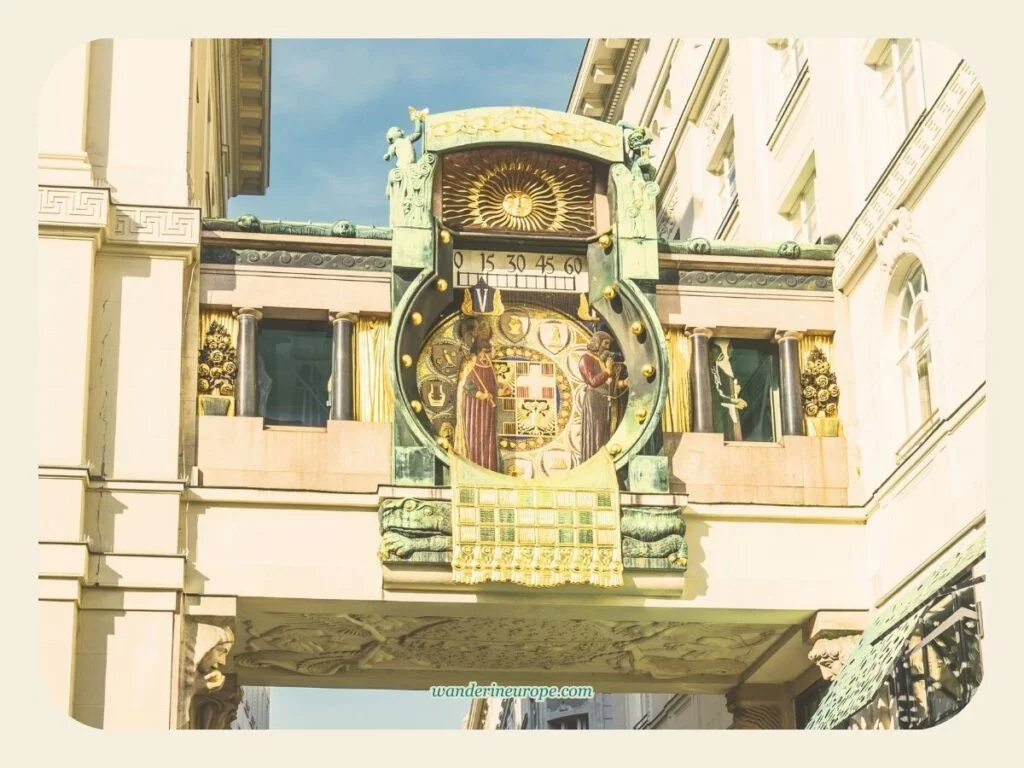 The famous Ankeruhr, Vienna, Austria